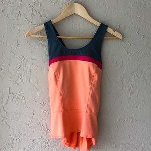 Fila peach tank top criss cross back bra XS